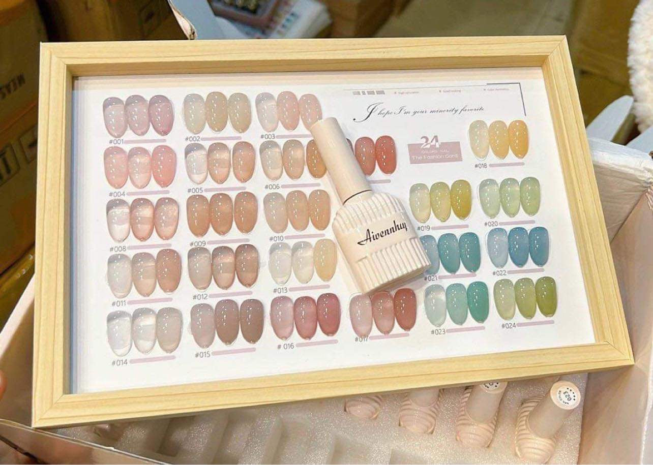 Jelly Transparent Colourful GEL COLOUR 24 COLOURS/ SET - AIVENCHY ml