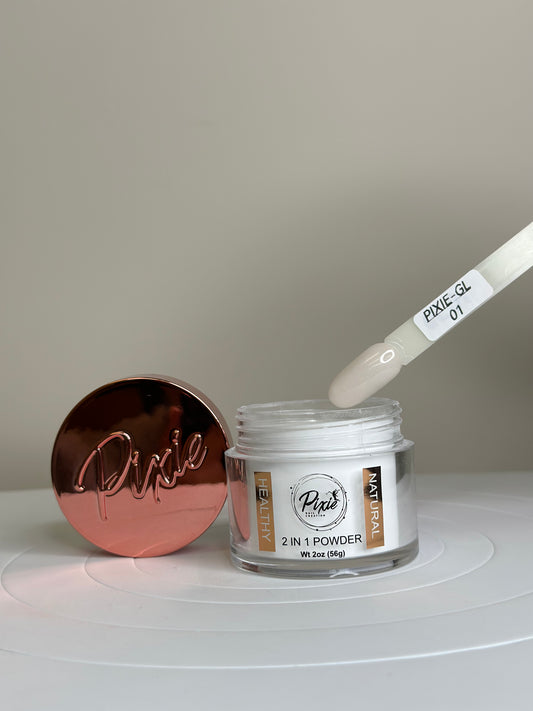 PIXIE | GL01 - Glow In the Dark | 2 in 1 Dip & Acrylic powder (2oz)