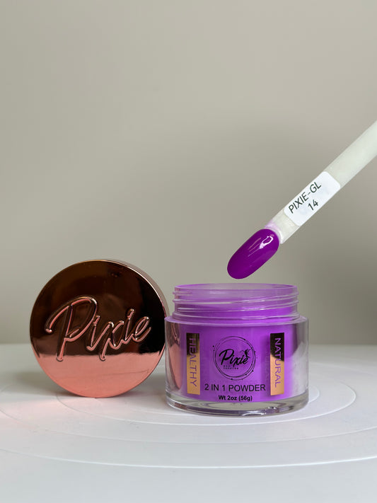 PIXIE | GL014 - Glow In the Dark | 2 in 1 Dip & Acrylic powder (2oz)