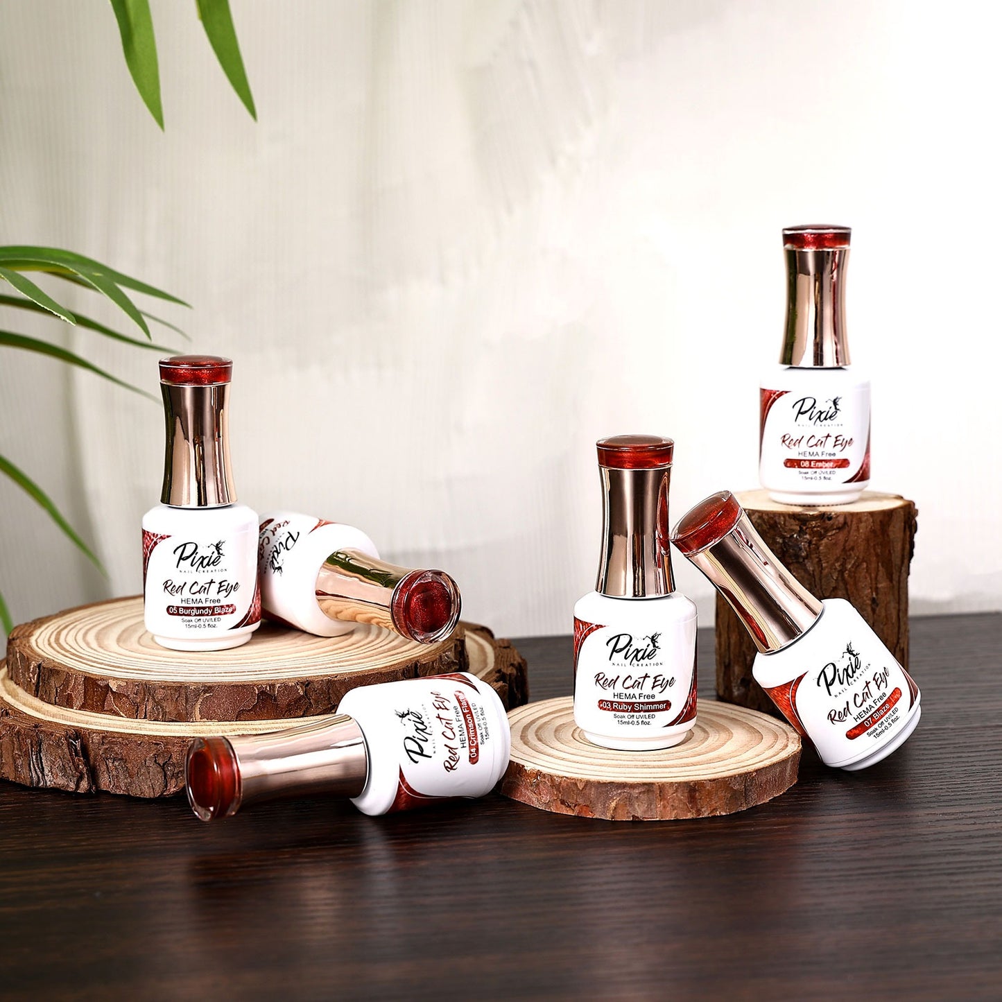 PIXIE | Super Dark Red & Red Cat Eye Gel Collection - 20 colors