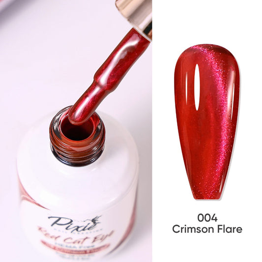 PIXIE | Red Cat Eye gel polish - #CE004 Crimson Flare