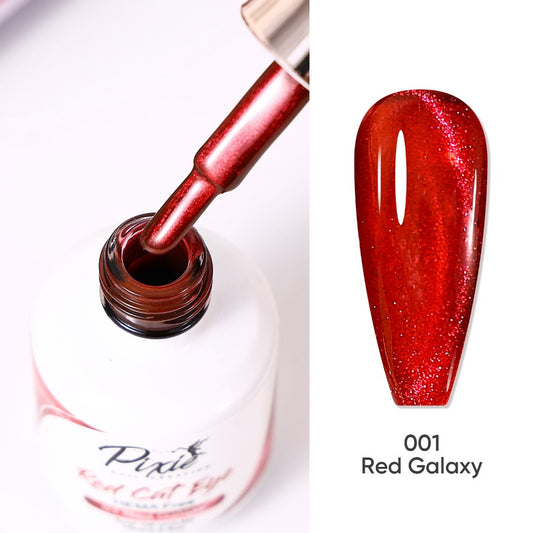 PIXIE | Red Cat Eye gel polish - #CE001 Red Galaxy