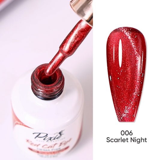PIXIE | Red Cat Eye gel polish - #CE006 Scarlet Night