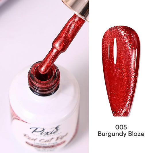 PIXIE | Red Cat Eye gel polish - #CE005 Burgundy Blaze