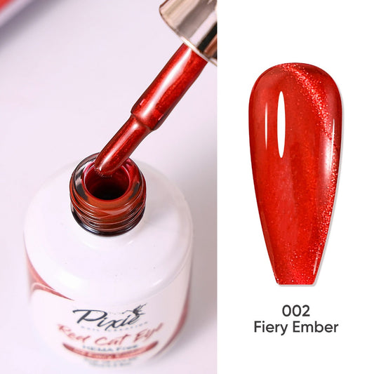 PIXIE | Red Cat Eye gel polish - #CE002 Fiery Ember