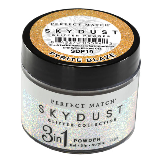 Lechat - SkyDust Glitter Powder - SDP19 Pyrite Blaze 1.5 oz