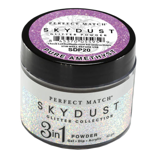 Lechat - SkyDust Glitter Powder - SDP20 Pure Amethyst 1.5 oz