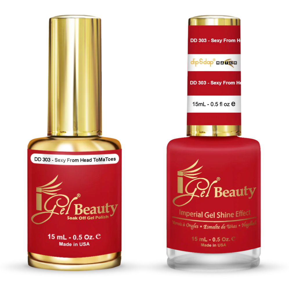 IGEL | GEL & NORMAL POLISH DUO - DD303 SEXY FROM HEAD TOMATOES