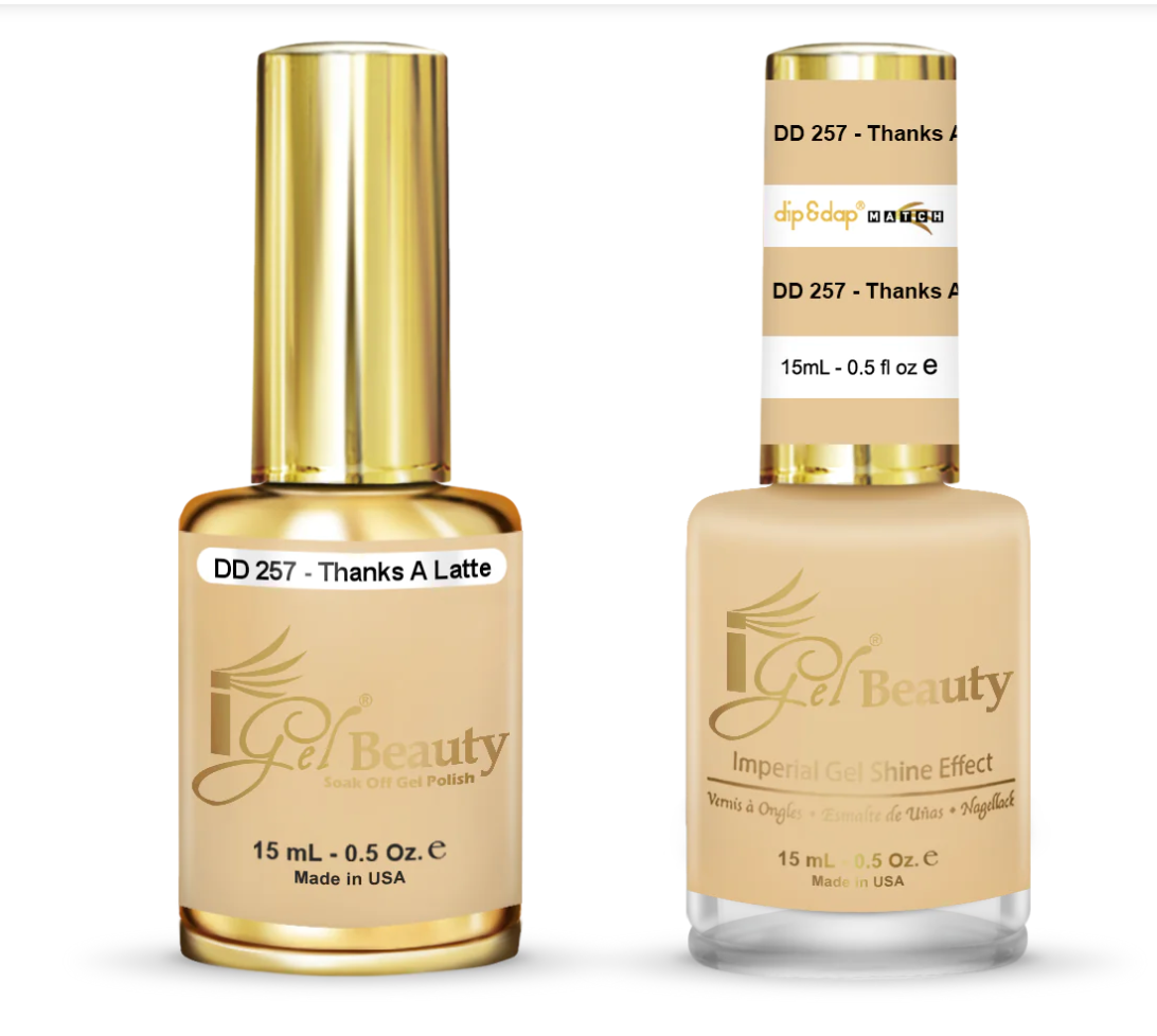 IGEL | GEL & NORMAL POLISH DUO - DD257 THANKS A LATTE