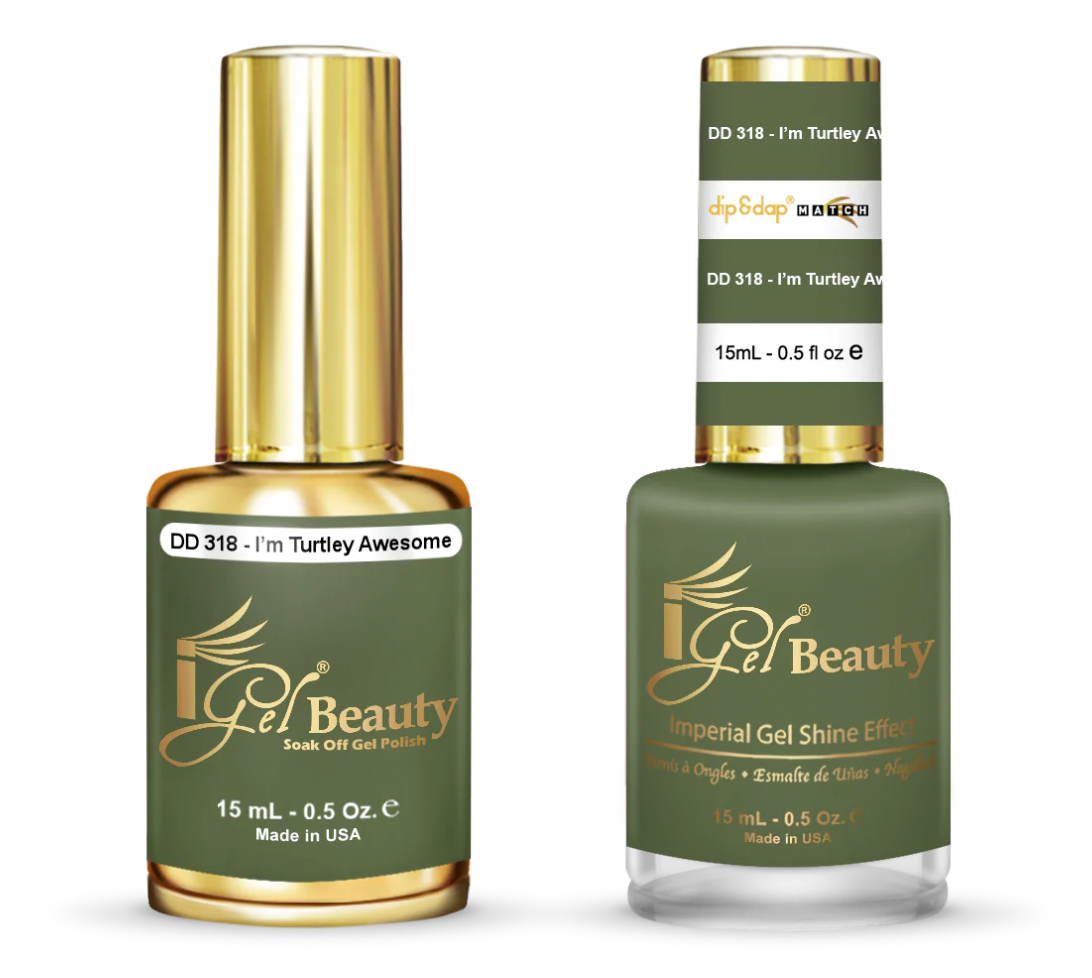 IGEL | GEL & NORMAL POLISH DUO - DD318 I'M TURTLEY AWESOME