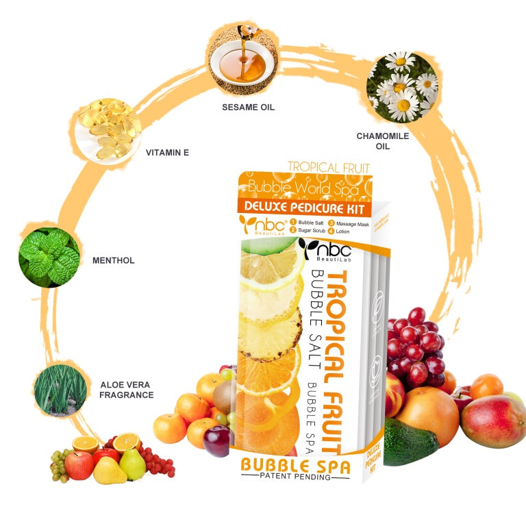 NBC Bubble World Spa 4-in-1 Pedicure kit - Tropical Fruit