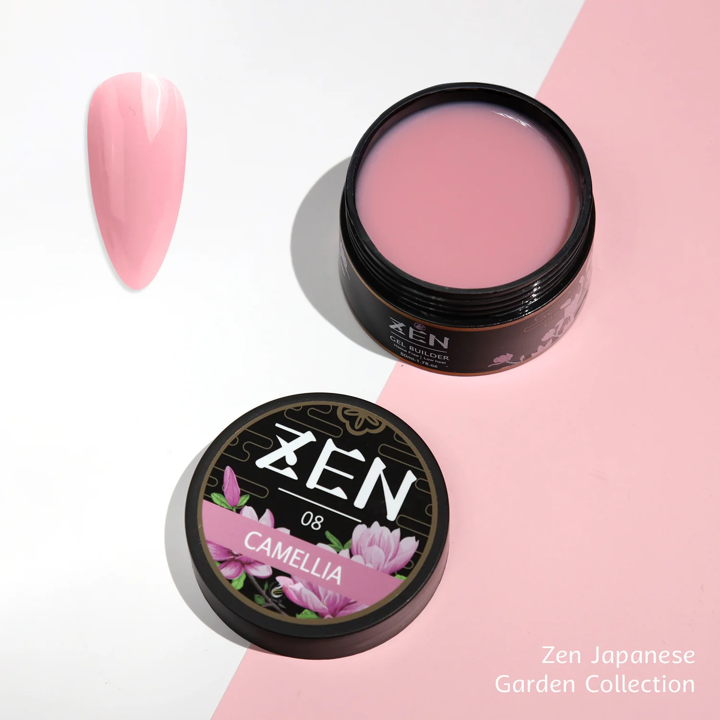 KaZEN| Builder Hard Gel -#08 Camellia - Japanese Garden Collection - 50ml