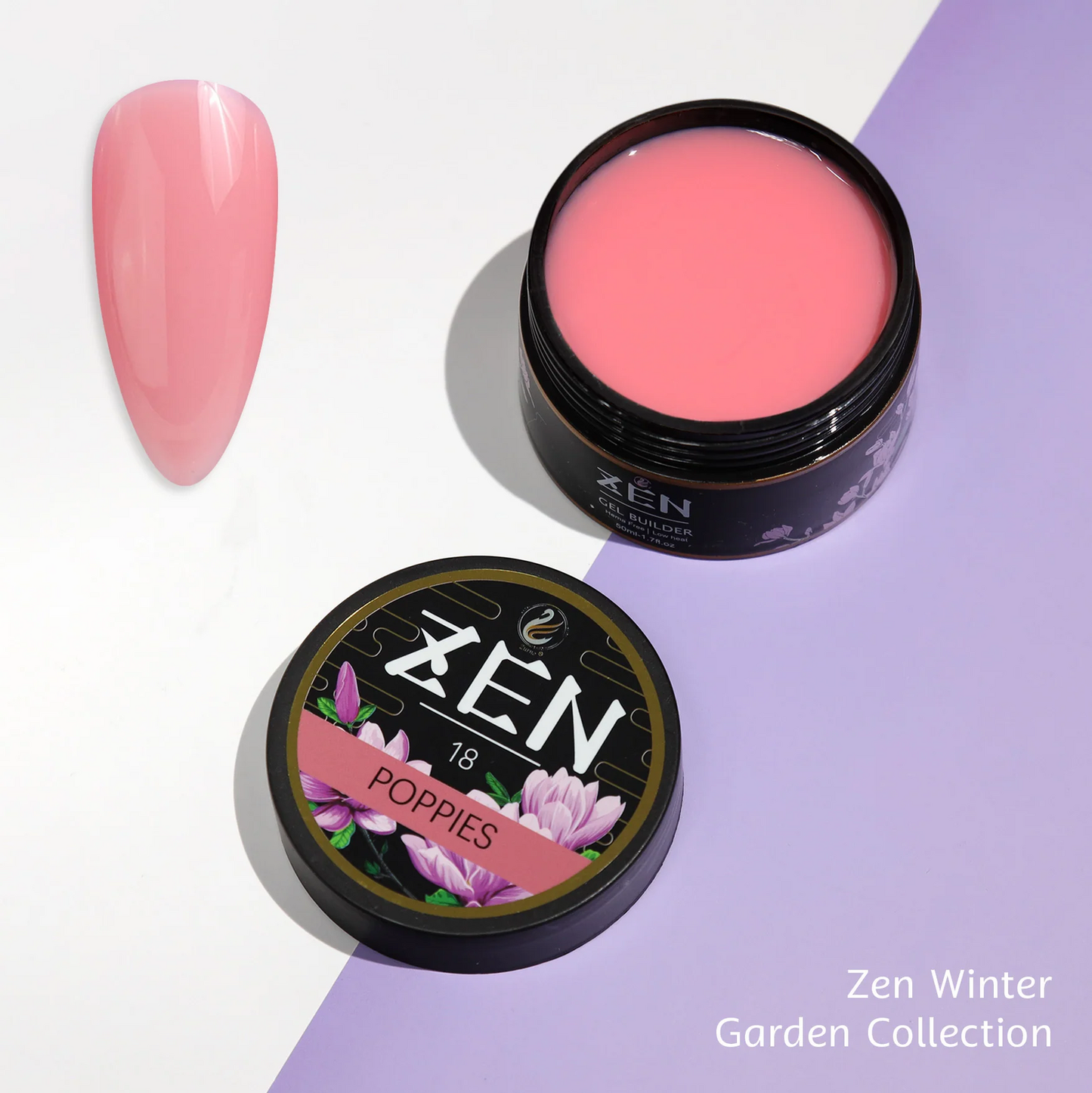 KaZEN| Builder Hard Gel -#18 Poppies - Winter Garden Collection - 50ml