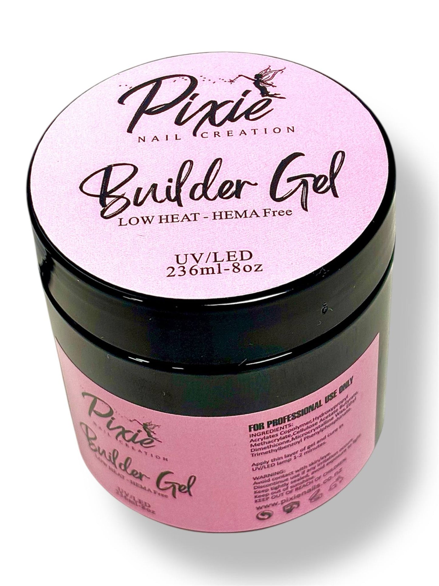 Builder Gel in Pot - CLEAR - LOW HEAT ( 8oz ) NEW FORMULAR