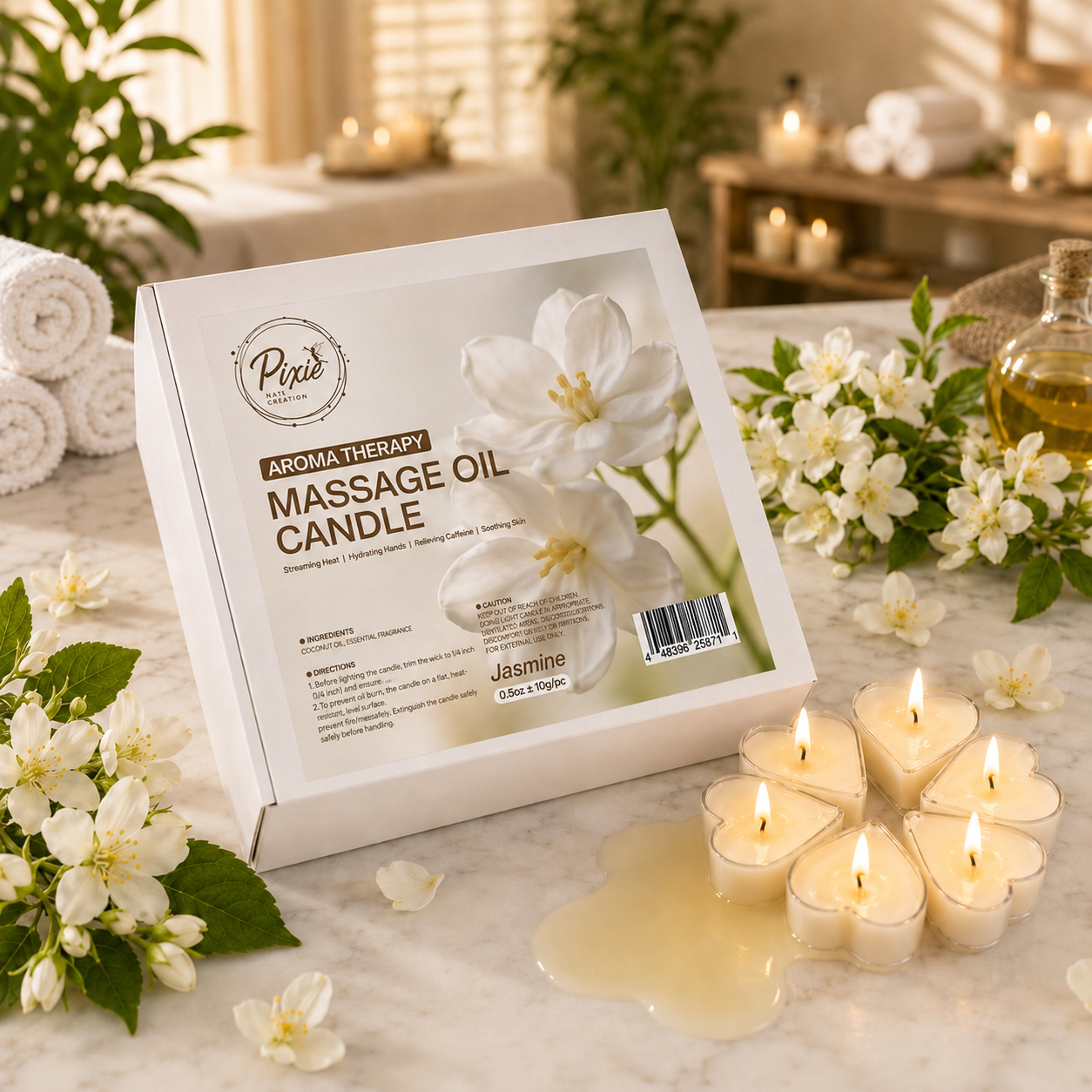 MASSAGE OIL CANDLE - JASMINE (100pcs/box)