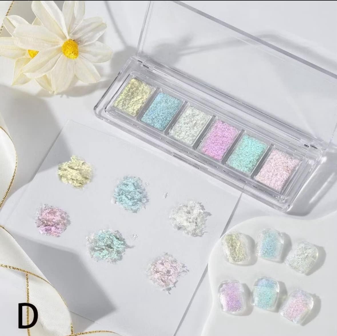 6 Grids Mermaid Glitter Dust Nail Powder