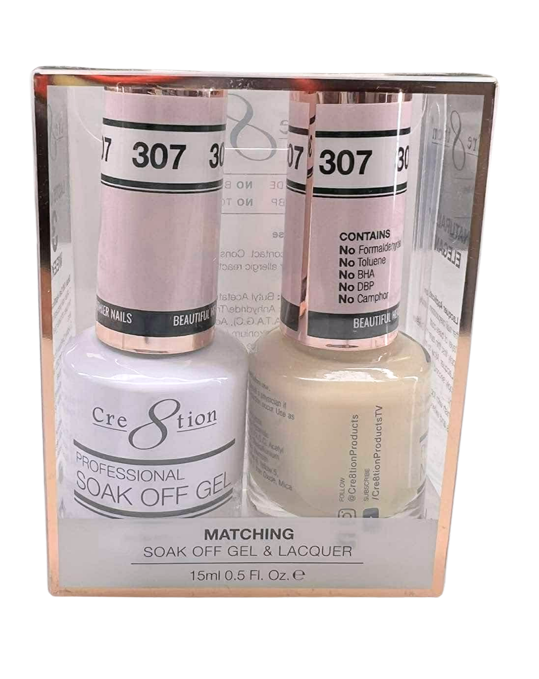 Cre8tion Duo | Matching Color Gel & Nail Lacquer -  #307