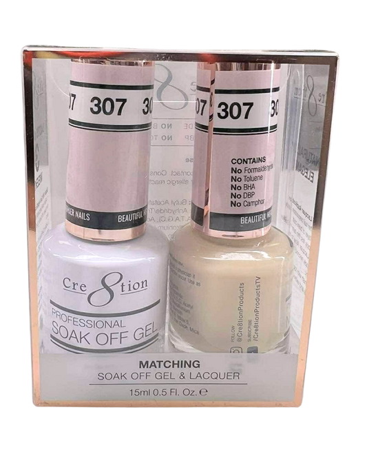 Cre8tion Duo | Matching Color Gel & Nail Lacquer -  #307