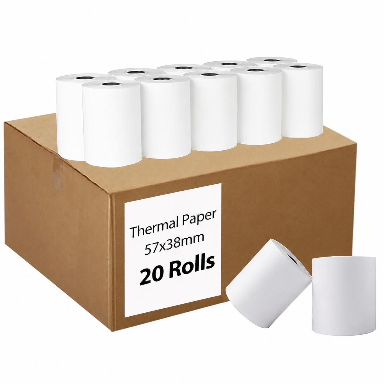 57 x 38mm Eftpos Thermal Paper Roll - White