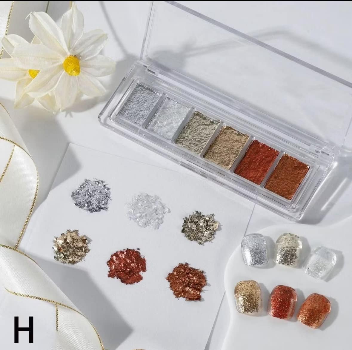 6 Grids Mermaid Glitter Dust Nail Powder