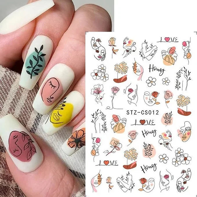 Geometry Face Nail sticker