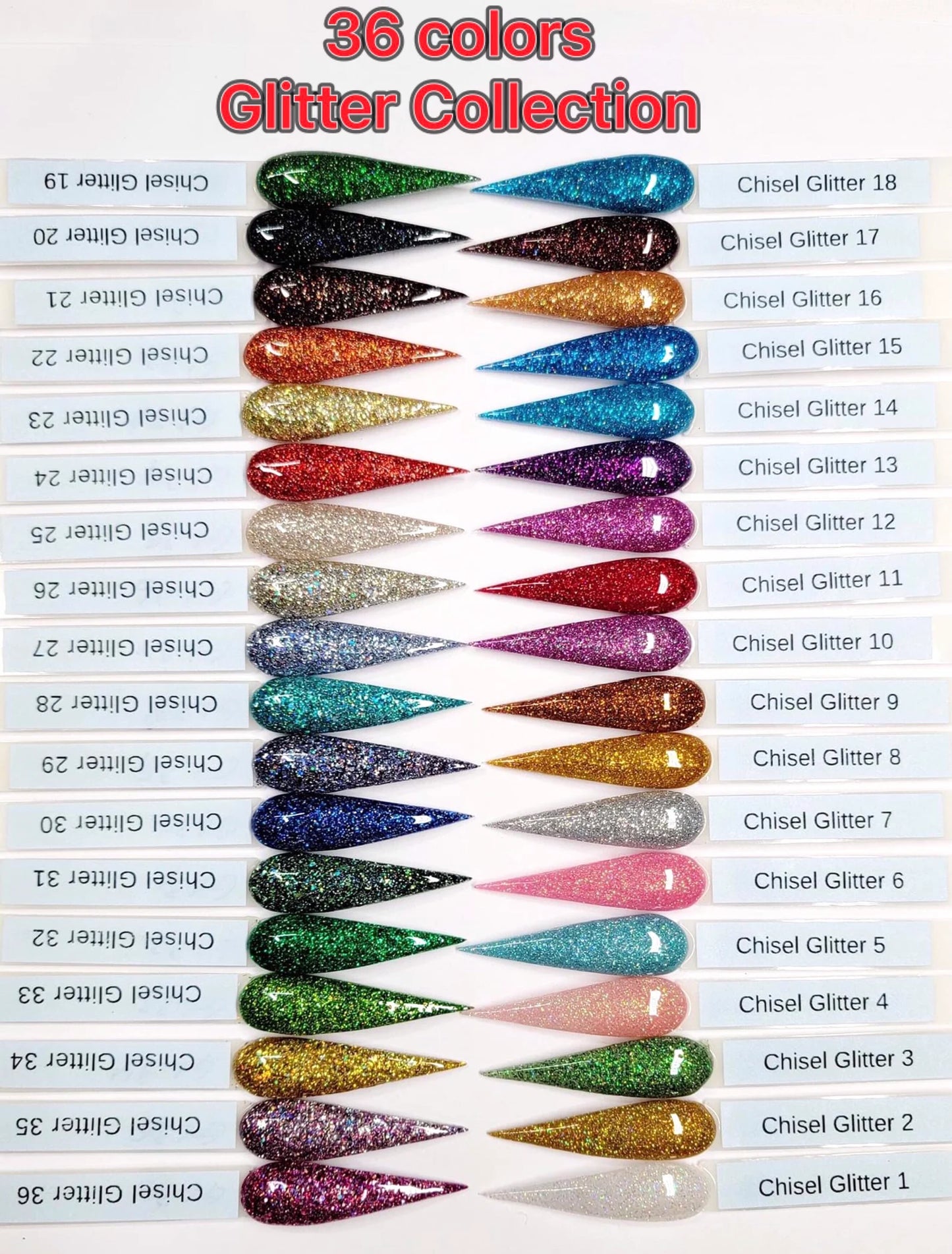 CHISEL DIP POWDER 12OZ - GLITTER 1