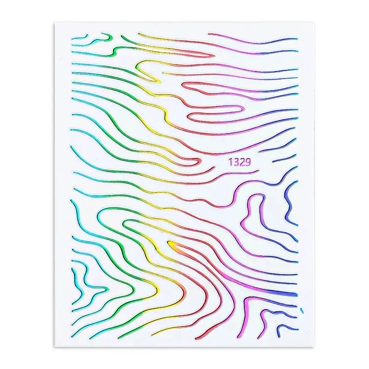 Curve Line Nail Sticker