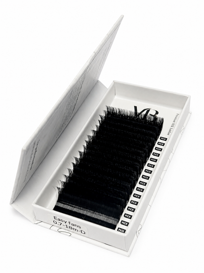 Easy Volume Fans - Single Size Lashes - 0.07mm