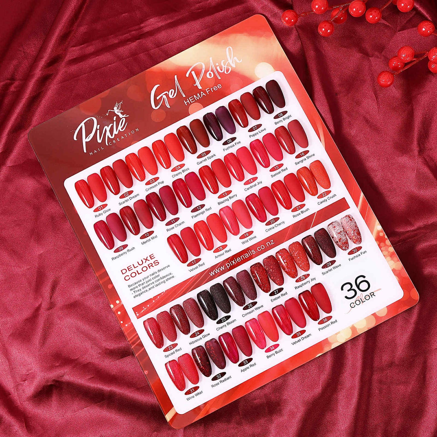 PIXIE | Red Collection Gel Colors - VER 1 -#08 Berry Bright