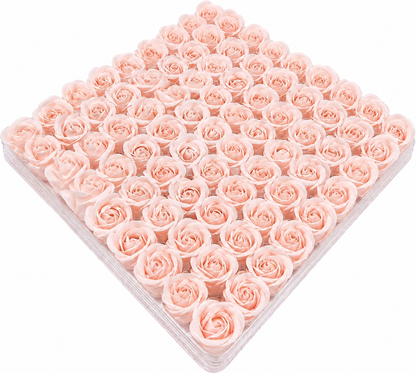 Manicure Pedicure Bath Soap Rose Flower Nail Hand & Feet - Light Pink - 81pcs