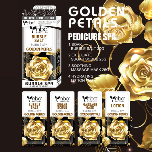 NBC Bubble World Spa 4-in-1 Pedicure kit - Gold Petals