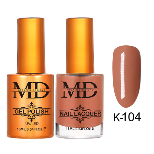MD CREATIVE - K104 | 2 IN 1 Gel Polish & Lacquer