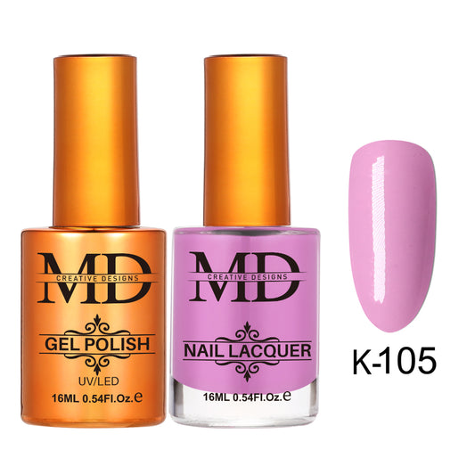 MD CREATIVE - K105 | 2 IN 1 Gel Polish & Lacquer