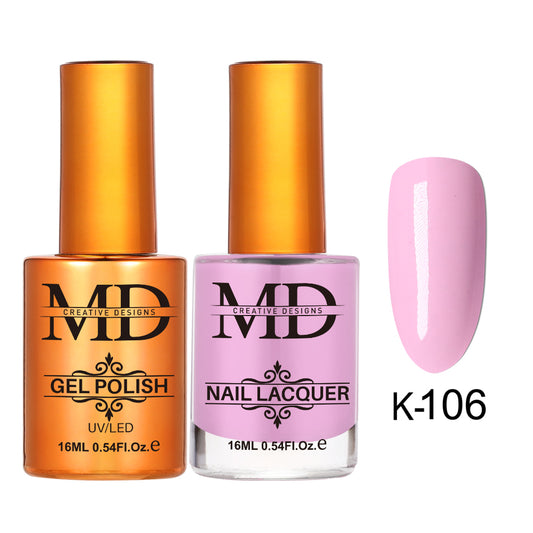 MD CREATIVE - K106 | 2 IN 1 Gel Polish &Lacquer
