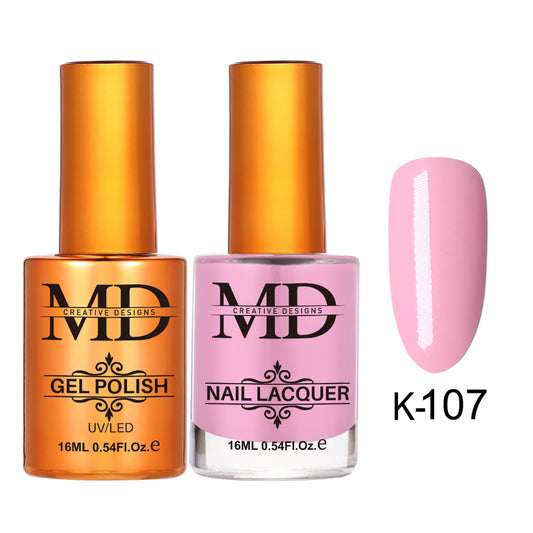 MD CREATIVE - K107 | 2 IN 1 Gel Polish & Lacquer