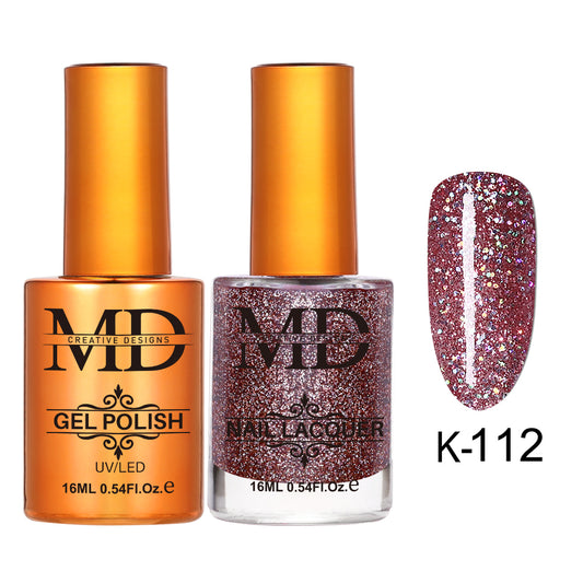 MD CREATIVE - K112 | 2 IN 1 Gel Polish & Lacquer