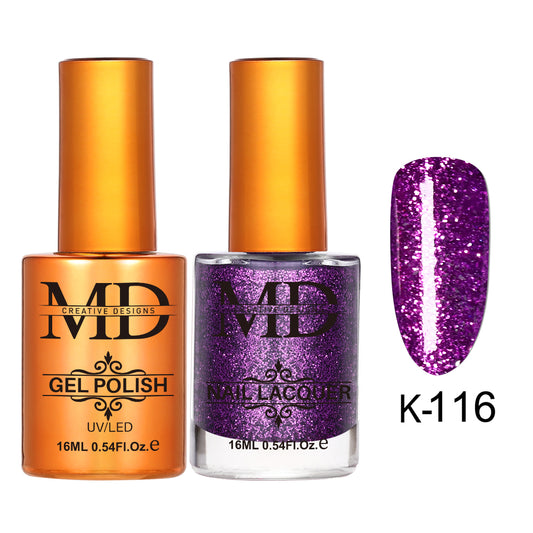 MD CREATIVE - K116 | 2 IN 1 Gel Polish & Lacquer