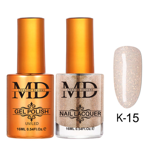 MD CREATIVE - K15 | 2 IN 1 Gel Polish & Lacquer