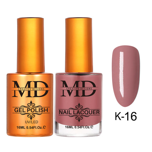 MD CREATIVE - K16 | 2 IN 1 Gel Polish & Lacquer