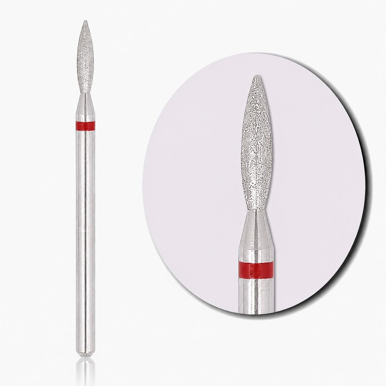 FINE- DIAMOND FLAME NAIL BIT 2.1 MM