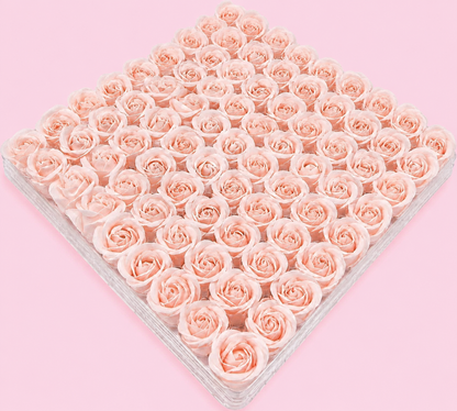 Manicure Pedicure Bath Soap Rose Flower Nail Hand & Feet - Light Pink - 81pcs