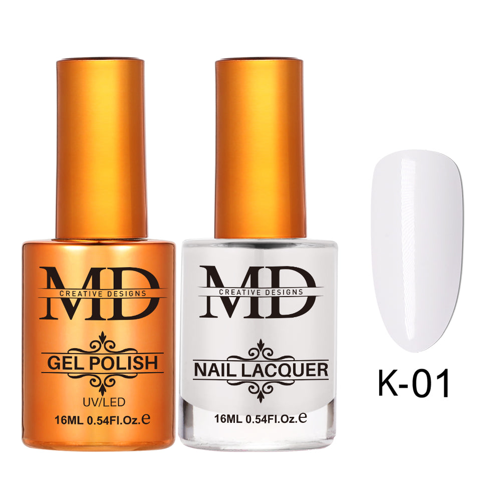 MD CREATIVE - K01 | 2 IN 1 Gel Polish & Lacquer