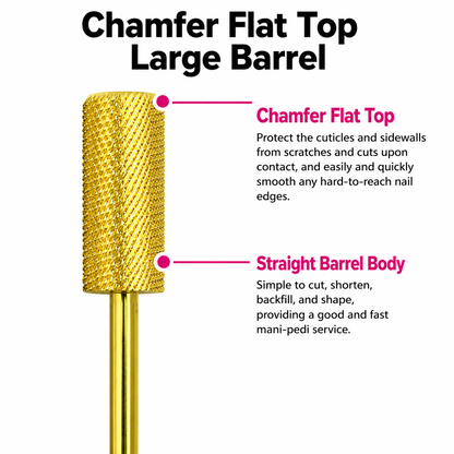 FINE (F)- LARGE CHAMFER TOP BARREL NAIL BIT