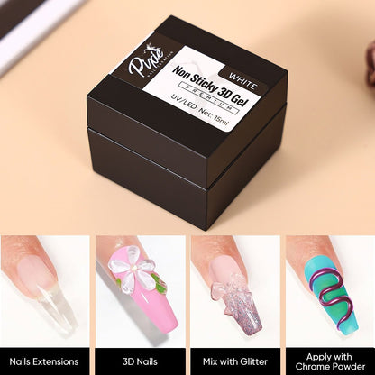 PIXIE| Non Sticky 3D Gel - WHITE