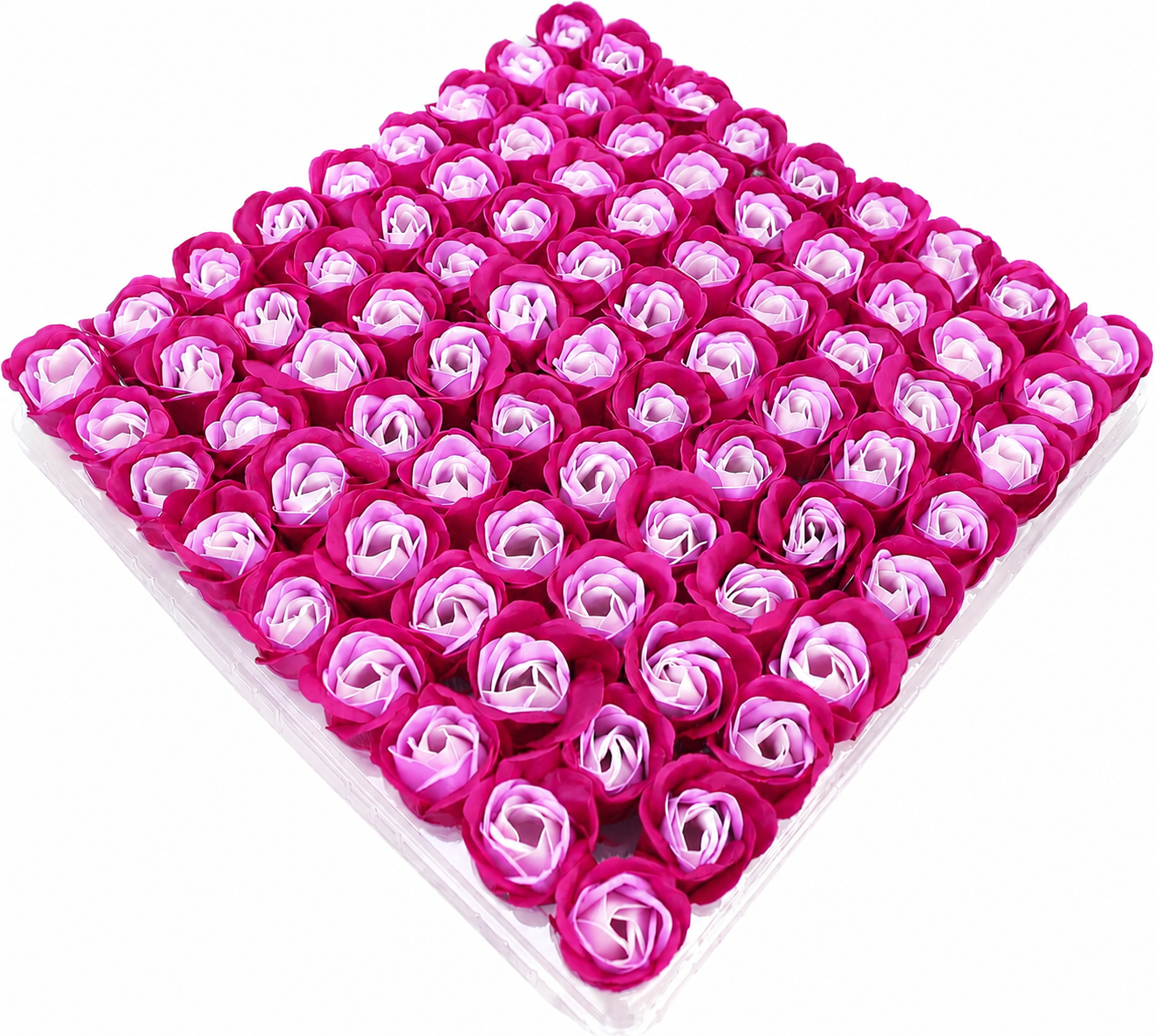 Manicure Pedicure Bath Soap Rose Flower Nail Hand & Feet - Multi Hot Pink - 81pcs