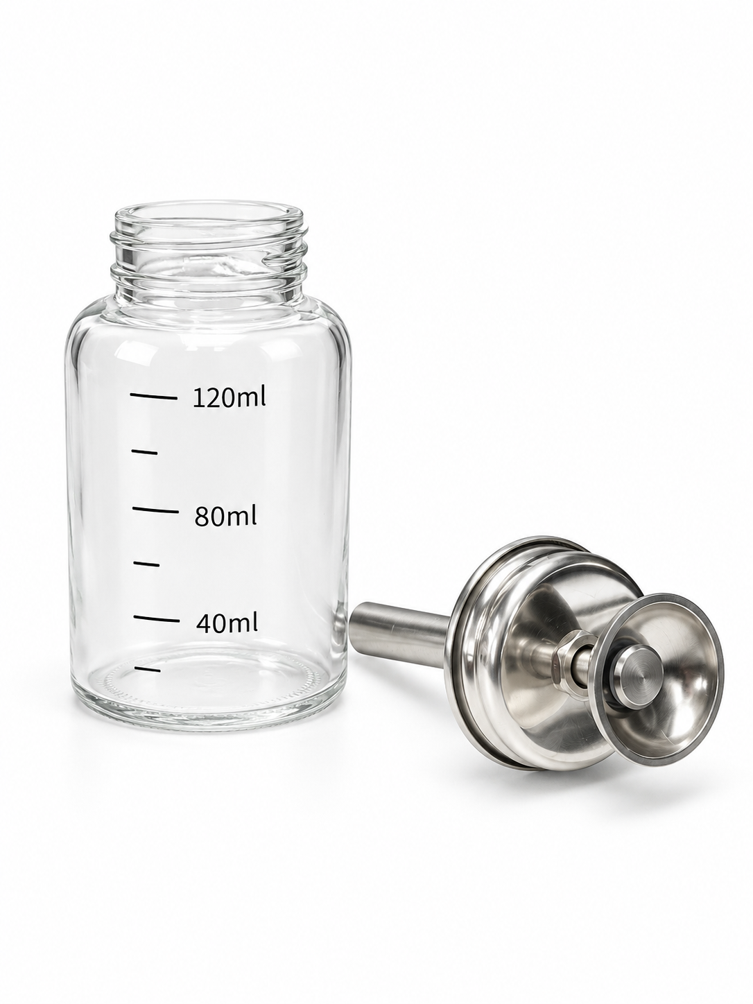 Glass Pump Dispenser Empty - 120ml