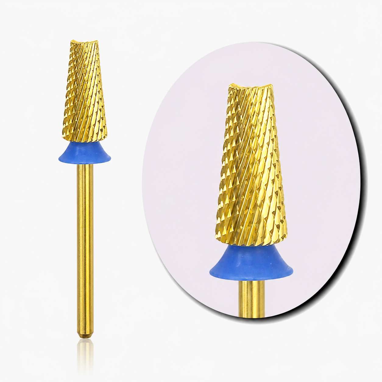 MEDIUM (M) - 5 IN 1 CROSS CUT NAIL DRILL BIT - GOLD 6.0MM