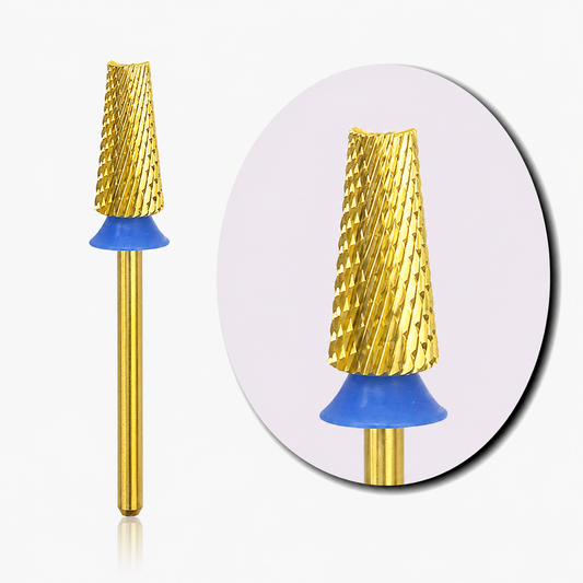 MEDIUM (M) - 5 IN 1 CROSS CUT NAIL DRILL BIT - GOLD 6.0MM