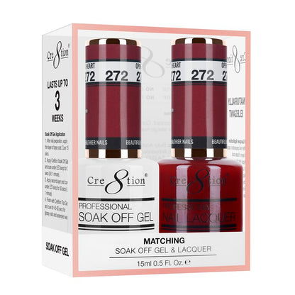 Cre8tion Duo | Matching Color Gel & Nail Lacquer #272 Open Heart