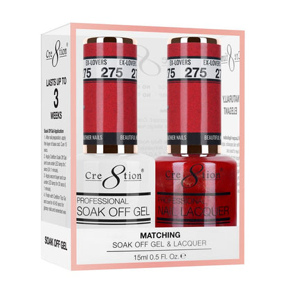 Cre8tion Duo | Matching Color Gel & Nail Lacquer #275 Ex-Lovers